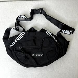 Fernway Black Logo Fanny Pack Bag